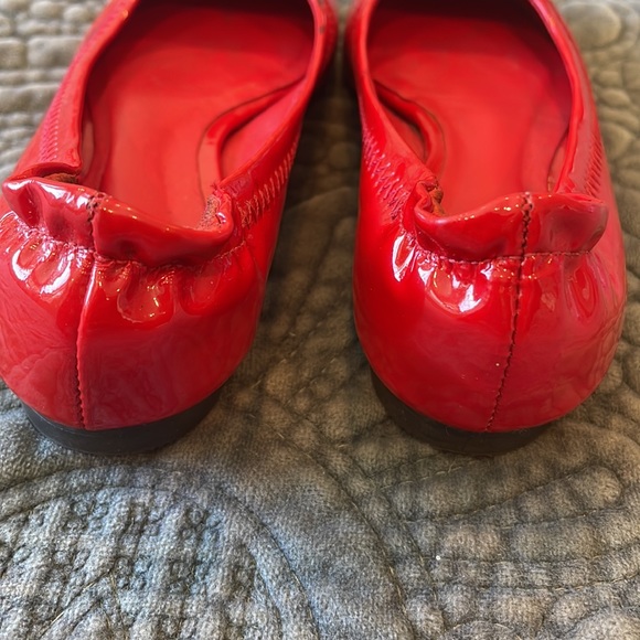 Tory Burch Red Patent Flats - Picture 4 of 5